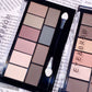 10-Color Earth Tone Eyeshadow Palette, Matte & Pearlescent Shimmer, Highly Pigmented Long-Lasting & Fallout-Resistant