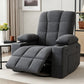 Chenille Swivel Rocker Recliner Chair with Massage & Heat – 8-Point Vibration Manual Recliner with Lumbar Heating & Storage Pockets