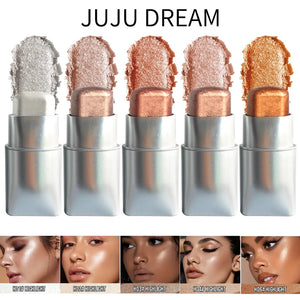 Shimmer Highlighter Stick, Blendable Waterproof Long-Lasting Face Makeup