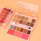 Multi-Use Eyeshadow & Blush Palette, Matte Shimmer & Glitter Finishes, Long-Lasting Pigmented Makeup Kit