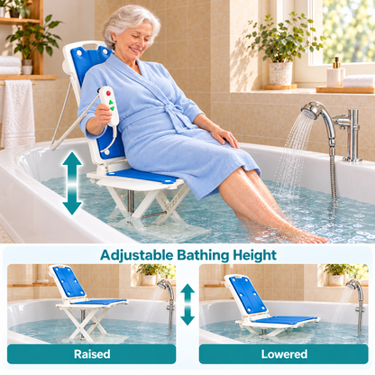 Electric Floor Lift Chair for Seniors, 45° Tilt Patient Lift Assist Device, Portable Floor Recovery Chair, 310 lb Capacity