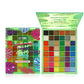 Summer Night Eyeshadow Palette, Bright Tropical Colors, Highly Pigmented Matte & Glitter Eye Makeup