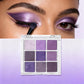 9-Color Purple Eyeshadow Palette, Matte & Shimmer Finishes for Smoky Eye Makeup