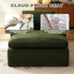 Corduroy Modular L-Shaped Cloud Sectional Sofa with Chaise – Spring Cushion Couch with Removable Washable Cover, No Assembly Required