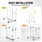 Adjustable Height Side Table with Wheels – 3-Tier Storage Rolling Laptop Cart, Mobile Bedside & Sofa Table for Home Office