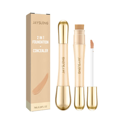 2-in-1 Dual-Ended Foundation & Concealer with Vitamin E and Retinol, Radiant Finish