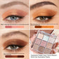 9-Color Eyeshadow Palette with Pearl, Shimmer and Glitter Finishes