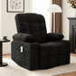 360° Swivel Rocking Recliner Chair with Massage & Heat – Chenille Upholstered Lounge Chair with Remote Control
