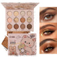 Cute Bear Eyeshadow Palette with Matte and Shimmer Shades, Warm Milk Tea Brown Eye Makeup