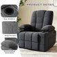 360° Swivel Rocker Recliner Chair – 30° Rocking Chenille Manual Recliner with Dual Cup Holders & Side Pockets