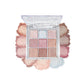 9-Color Eyeshadow Palette with Pearl, Shimmer and Glitter Finishes