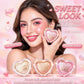 Heart-Shaped Baked Highlighter, Shimmer Face Powder for a Radiant Glow