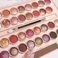 34-Color Coral & Nude Eyeshadow Palette with Brush, Highly Pigmented Matte & Shimmer, Waterproof & Sweatproof