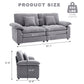 2-Seater Modular Chenille Sofa – Deep Seat Cloud Couch with High-Density Cushioning & 2 Throw Pillows for Living Room & Apartment