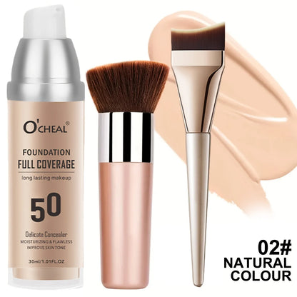 Mineral Powder Foundation Spray Gun Set, Moisturizing Concealer Makeup Kit