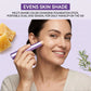 2-in-1 Color-Changing Foundation & Concealer Stick with Brush, Warm Skin Tone, Hydrating Matte Buildable Coverage