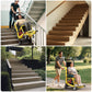 Electric Stair Climbing Wheelchair – Foldable Battery-Powered Stair Lift Chair, 440 lbs Capacity, 120W Motor