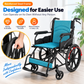Lightweight Foldable Thickened Steel Manual Wheelchair for Disabled Use