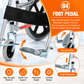 Heavy-Duty Foldable Manual Wheelchair – 330 lb Capacity, Dual Brakes & Airless Wheels
