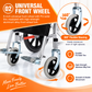 Heavy-Duty Foldable Manual Wheelchair – 330 lb Capacity, Dual Brakes & Airless Wheels