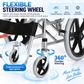Heavy-Duty Foldable Manual Wheelchair – 330 lb Capacity, Dual Brakes & Airless Wheels