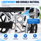 Heavy-Duty Foldable Manual Wheelchair – 330 lb Capacity, Dual Brakes & Airless Wheels