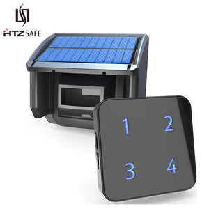 Solar Wireless Driveway Alarm, 400m Outdoor Motion Sensor Detector, Weather-Resistant Security Alert System