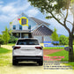Solar Wireless Driveway Alarm, 400m Outdoor Motion Sensor Detector, Weather-Resistant Security Alert System