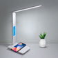 LED Desk Lamp with 10W Qi Wireless Charging, Calendar, Temperature Display and Alarm Clock for Study and Office