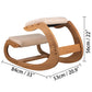 Ergonomic Kneeling Chair with Thick Cushion – Rocking Wood Posture Support Stool for Home Office & Computer Desk
