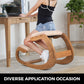 Ergonomic Kneeling Chair with Thick Cushion – Rocking Wood Posture Support Stool for Home Office & Computer Desk