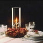 Handcrafted Borosilicate Glass Oil Lamp with Cylindrical Hurricane Sleeve for Home Décor