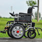 Off-Road Travel 500W Motor Large Front Wheel Power Wheelchair for Disabled and Elderly, Carbon Steel Folding Electric Wheelchair