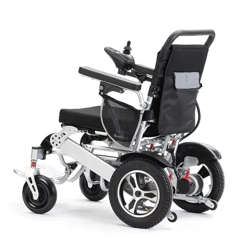 2026 New Portable Lithium Battery Aluminum Alloy Electric Wheelchair Most Convenient Folding Adult Automatic Electric Wheelchair