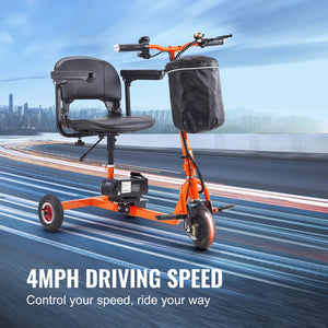 Fast Shipping From US Foldable 3 Wheel Mobility Scooter for Seniors Portable Electric Powered Mobility Scooter All Terrain Travel Wheelchair