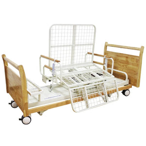 Hospital Adjustable Auto Patient Turning Bed Home Care Rotating Electric Bed (Mattress and bed frame together）)