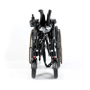 Steel-Frame 46cm Extra-Wide Seat Fat Folding Electric Wheelchair