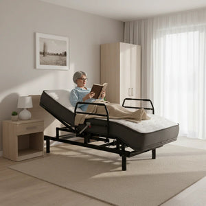 Electric home care bed, elderly recliner, lift chair, nursing home, adjustable backrest/foot pedal, patient transfer vehicle