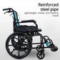 Lightweight Foldable Thickened Steel Manual Wheelchair for Disabled Use