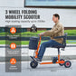 Fast Shipping From US Foldable 3 Wheel Mobility Scooter for Seniors Portable Electric Powered Mobility Scooter All Terrain Travel Wheelchair