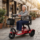 1000W Small Family Electric Tricycle Foldable For Elderly Woman With Backrest Mobility Scooters For Seniors Lightweight 3 Wheels