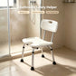 Adjustable Aluminum Shower Chair with Backrest & Armrests – 330 lb Capacity