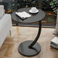 Solid Wood Round Coffee Table with Double-Layer Storage, Modern Living Room Side Table