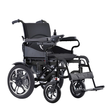 Steel Folding Electric Wheelchair with Large Wheels