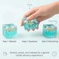 Ocean Shell Squishy Cube, Transparent Maltose Sensory Squeeze Stress Ball for Adults