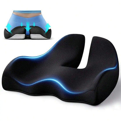 Large Memory Foam Office Chair Cushion – Ergonomic Back Support & Non-Slip Seat Pad for Desk Chair, Car & Home