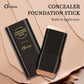 Solid Cream Foundation & Concealer with Sponge and Brush, Long-Wear Makeup Base