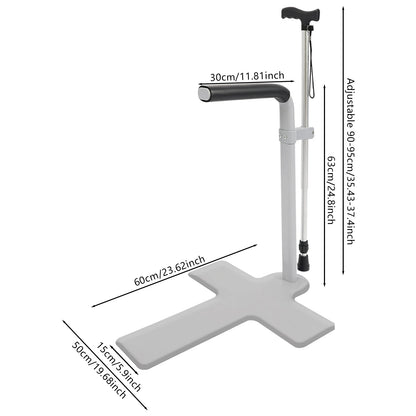 Adjustable Stand Assist Rail – Heavy Duty Floor-Mounted Mobility Support with Soft Grip, 330 lbs Capacity