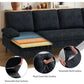101-Inch U-Shaped Modular Sectional Sofa – 4-Seat Chenille Couch with Double Chaise Lounge for Living Room