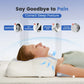 King Size Ergonomic Memory Foam Pillow with Cooling Pillowcase, Contoured Neck & Shoulder Support for Back, Side & Stomach Sleepers